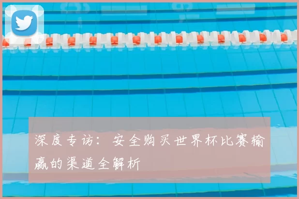 深度专访：安全购买世界杯比赛输赢的渠道全解析