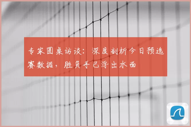 专家圆桌访谈:深度剖析今日预选赛数据,胜负手已浮出水面